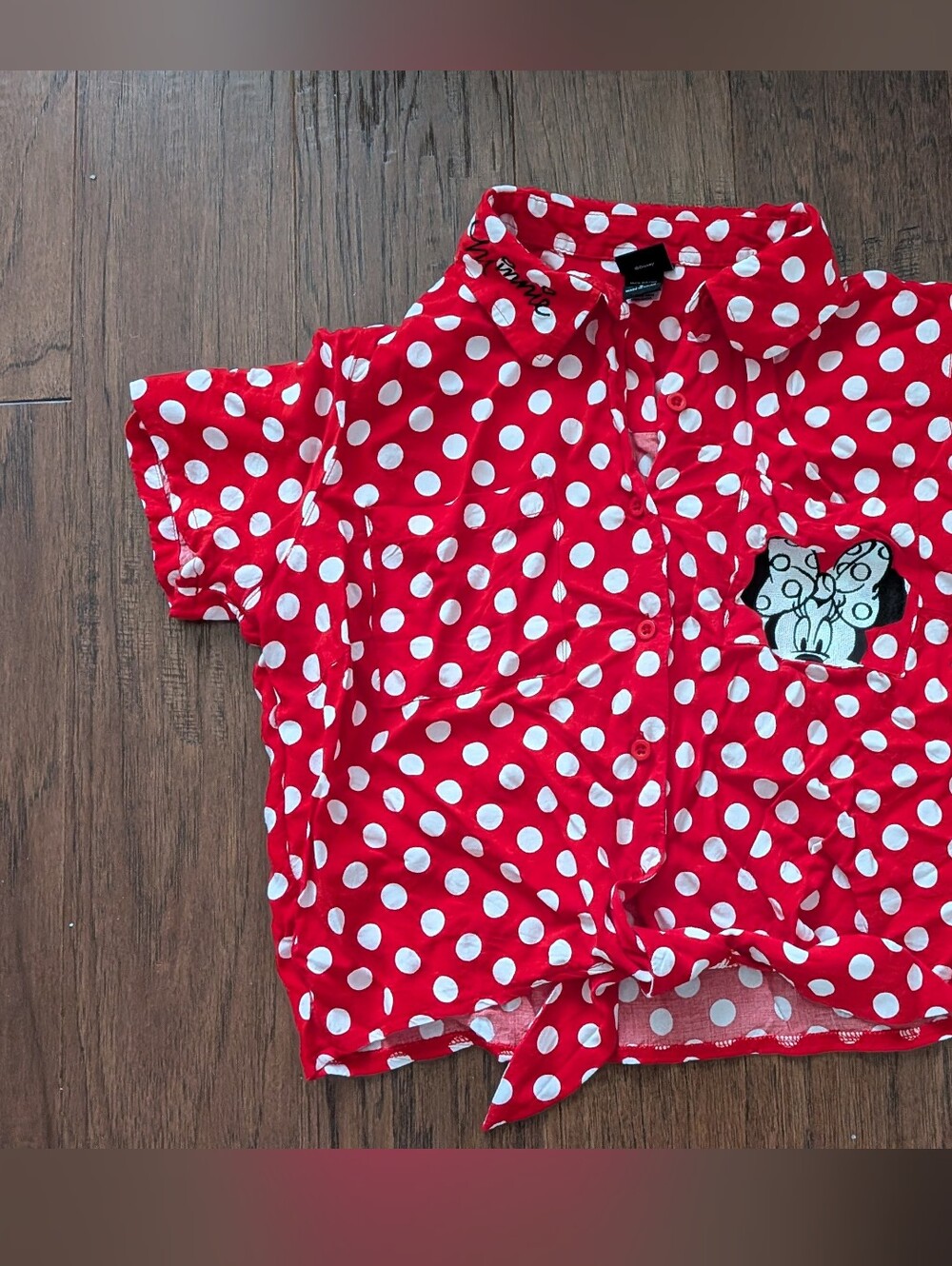 Her Universe Disney Minnie Mouse Embroidered Top